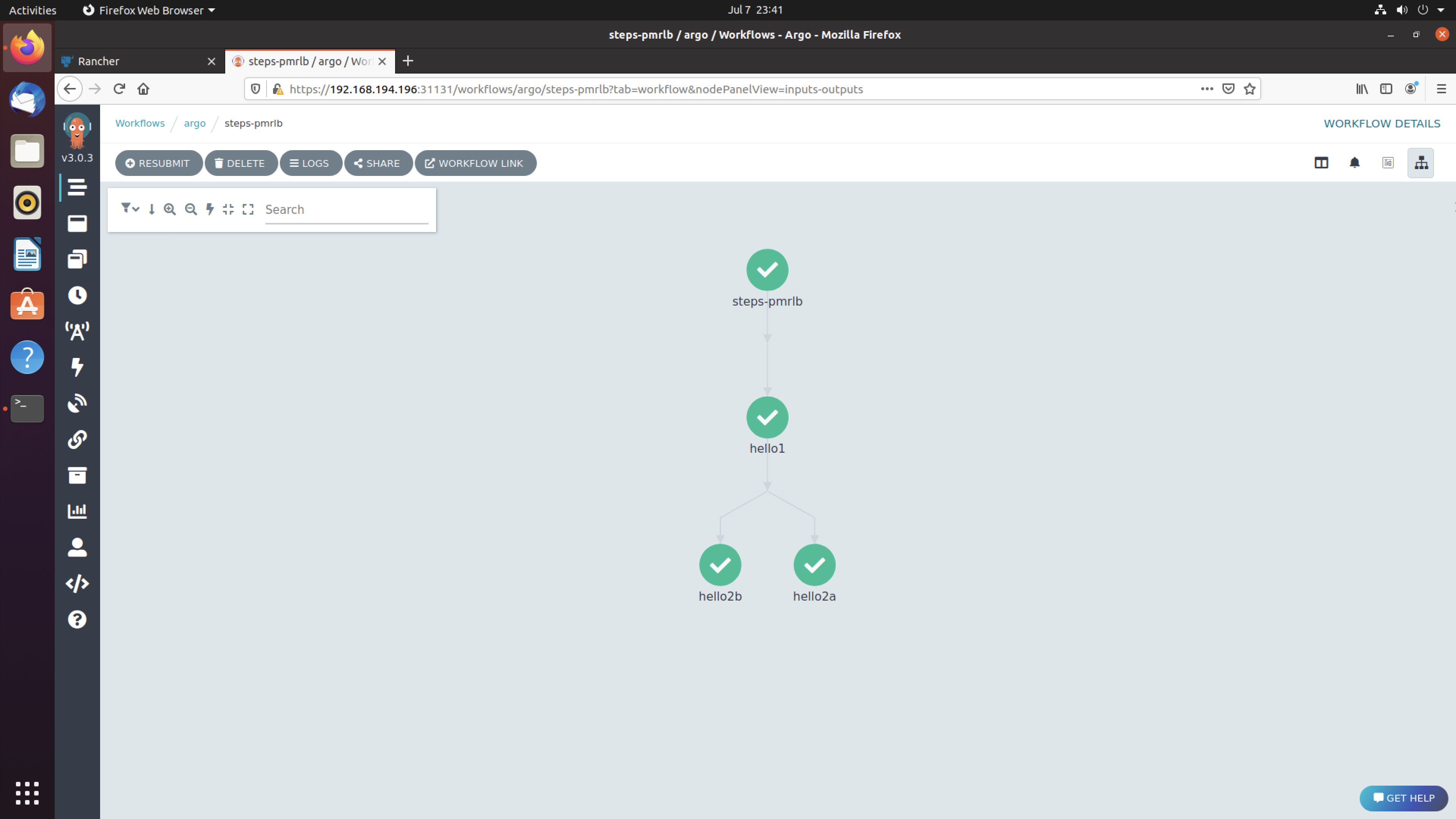 Argo Workflows workflow steps